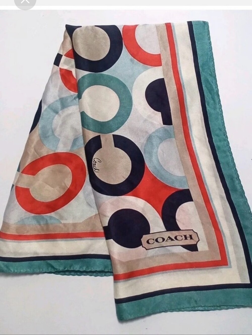 Coach Madison Graphic Opt Art Silk Scarf
